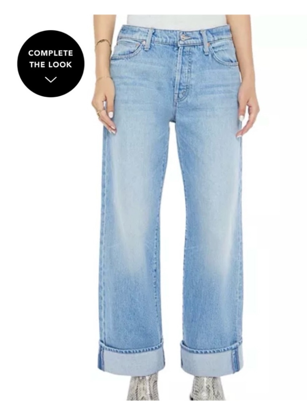 MOTHER Dodger Button Hover Cuff Jeans